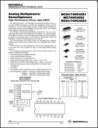MC54HC4052J datasheet: Analog multiplexer/demultiplexer MC54HC4052J