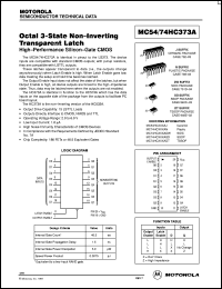 MC54HC373AJ datasheet: Octal 3-state non-inverting transparent latch MC54HC373AJ