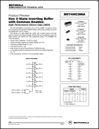 MC74HC366AD datasheet: Hex 3-state noninverting buffer MC74HC366AD
