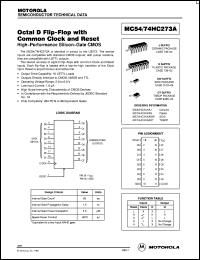 MC54HC273AJ datasheet: Octal D flip-flop with common clock and reset MC54HC273AJ