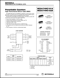 MC74HC163AN datasheet: Presettable counter MC74HC163AN