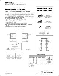 MC54HC163AJ datasheet: Presettable counter MC54HC163AJ