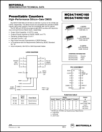 MC54HC160J datasheet: Presettable counter MC54HC160J