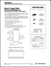 MC74HC158AN datasheet: Quad 2-input data selector/multiplexer MC74HC158AN