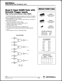 MC54HC132AJ datasheet: Quad 2-input NAND gate MC54HC132AJ