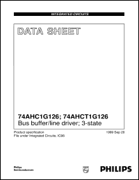 74AHC1G126 datasheet: Bus buffer/line driver; 3-state 74AHC1G126