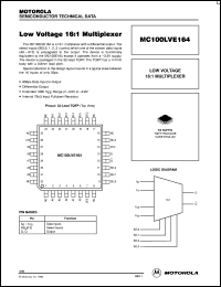 MC100LVE164 datasheet: Low-voltage 16:1 multiplexer MC100LVE164