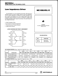MC100LVEL12 datasheet: Low impedance driver MC100LVEL12