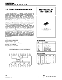 MC100LVEL14 datasheet: 1:5 clock distribution chip MC100LVEL14