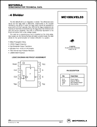MC100LVEL33 datasheet: 4 divider MC100LVEL33