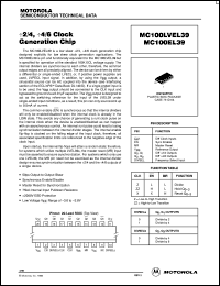 MC100LVEL39 datasheet: 2/4,4/6 clock generation chip MC100LVEL39