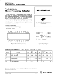 MC100LVEL40 datasheet: Phase-frequency detector MC100LVEL40