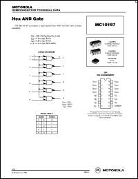 MC10197L datasheet: Hex AND gate MC10197L