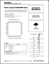 MC100E107FN datasheet: Quint 2-input XOR/XNOR gate MC100E107FN