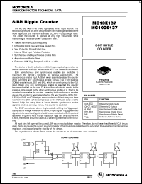 MC10E137FN datasheet: 8-bit ripple counter MC10E137FN