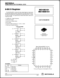 MC10E151FN datasheet: 6-bit D register MC10E151FN