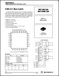 MC100E156FN datasheet: 3-bit 4:1 mux-latch MC100E156FN