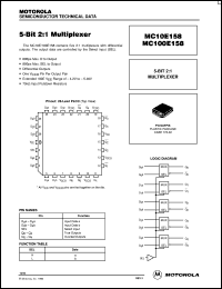 MC100E158FN datasheet: 5-bit 2:1 multiplexer MC100E158FN