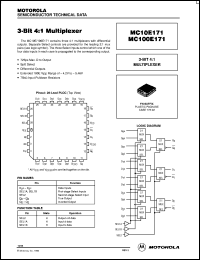 MC100E171FN datasheet: 3-bit 4:1 multiplexer MC100E171FN