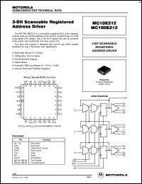 MC10E212FN datasheet: 3-bit scannable registered address driver MC10E212FN