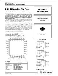 MC10E431FN datasheet: 3-bit differential flip-flop MC10E431FN