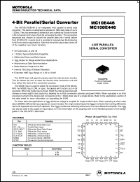 MC100E446FN datasheet: 4-bit serial/parallel converter MC100E446FN
