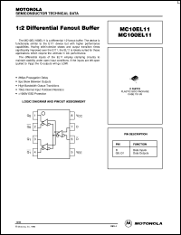 MC100EL11D datasheet: 1:2 differential fanout buffer MC100EL11D