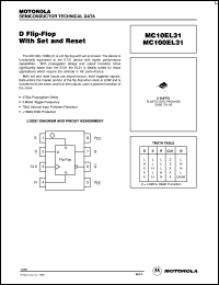 MC100EL31D datasheet: D flip-flop with set and reset MC100EL31D