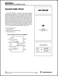 MC10EL89D datasheet: Coaxial cable driver MC10EL89D