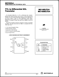 MC100ELT24D datasheet: TTL to differential ECL translator MC100ELT24D