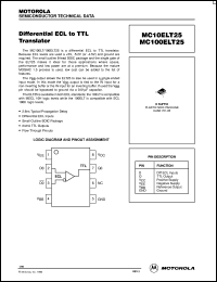 MC10ELT25D datasheet: Differential ECL to TTL translator MC10ELT25D