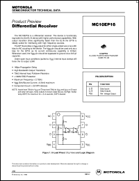 MC10EP16D datasheet: Differential receiver MC10EP16D