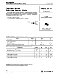 BAS70-04LT1 datasheet: Common anode schottky barrier diode BAS70-04LT1