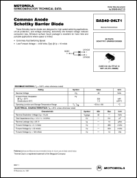 BAS40-04LT1 datasheet: Common anode schottky barrier diode BAS40-04LT1