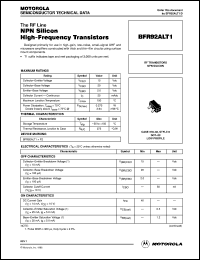 BFR92ALT1 datasheet: NPN silicon high-frequency transistor BFR92ALT1