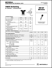 BS107A datasheet: TMOS switching BS107A