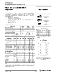MC10H141FN datasheet: Four-bit universal shift register MC10H141FN