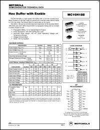 MC10H188FN datasheet: Hex buffer with enable MC10H188FN