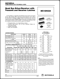 MC10H334L datasheet: Quad bus driver/receiver with transmit and receiver latches MC10H334L