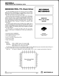 MC10H642FN datasheet: 68030/040 PECL/TTL clock driver MC10H642FN