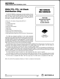 MC10H646FN datasheet: PECL/TTL 1:8 clock distribution chip MC10H646FN