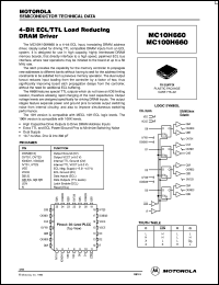 MC10H660FN datasheet: 4-bit ECL/TTL load reducing DRAM driver MC10H660FN