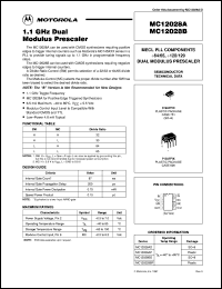 MC12028AD datasheet: 1.1 GHz dual modulus prescaler MC12028AD