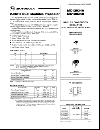 MC12034AP datasheet: 2.0 GHz dual modulus prescaler MC12034AP