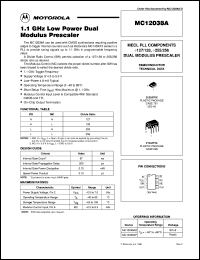 MC12038AP datasheet: 1.1 GHz low power dual modulus prescaler MC12038AP