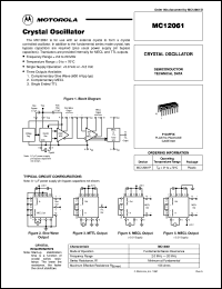 MC12061P datasheet: Crystal oscillator MC12061P
