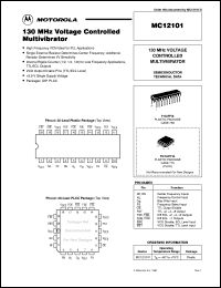 MC12101P datasheet: 130 MHz voltage controlled multivibrator MC12101P