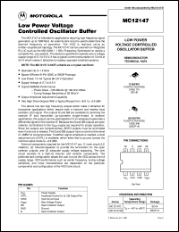 MC12147D datasheet: Low power voltage controlled oscillator buffer MC12147D