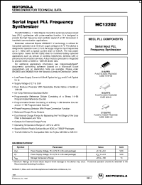 MC12202DT datasheet: Serial input PLL frequency synthesizer MC12202DT