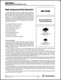MC12430FN datasheet: High frequency clock generator MC12430FN